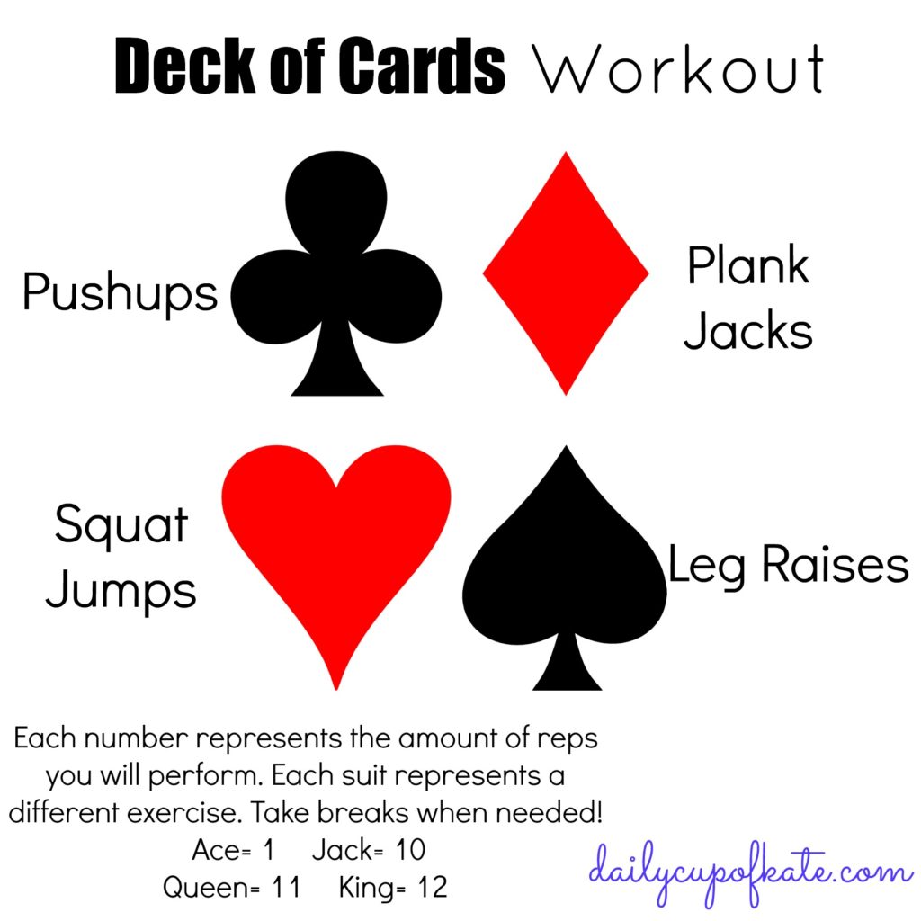 An example of the deck of cards work out.