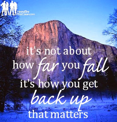 Get back up, today. No need for a fresh day, week, or month.